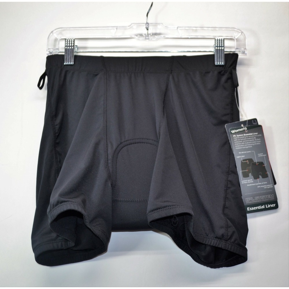Zoic Womens Core Black Large Bicycle Shorts NEW (C6)